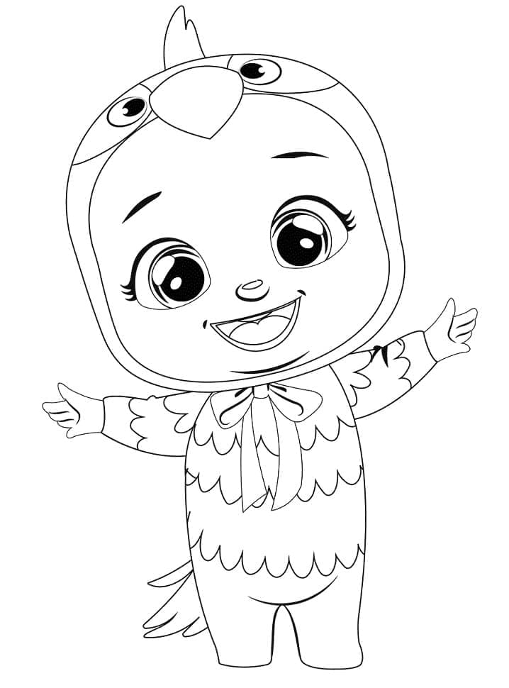 Desenho de Tuka Cry Baby para Colorir