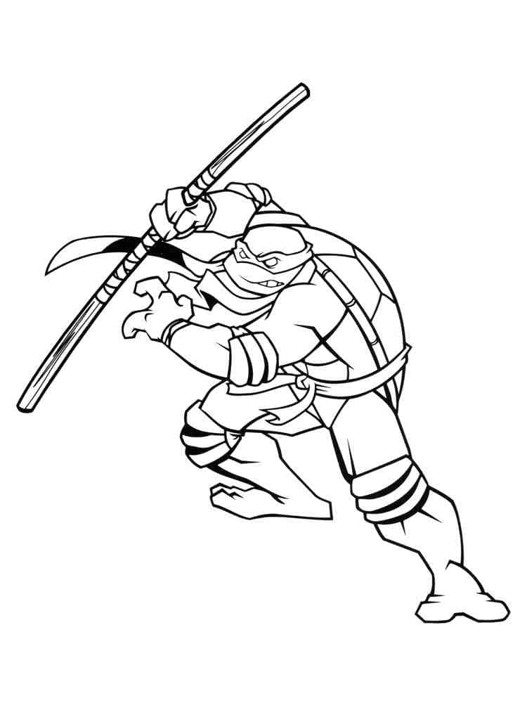 Desenho de Donatello de Tartarugas Ninja para Colorir