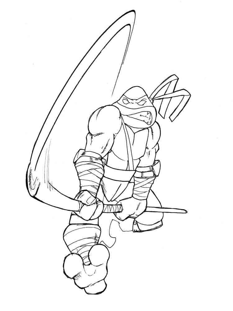 Desenho de Donatello Tartarugas Ninja Grátis para Crianças para Colorir