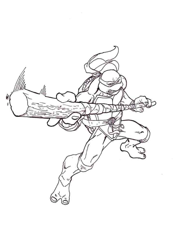 Desenho de Donatello Tartarugas Ninja para Crianças para Colorir