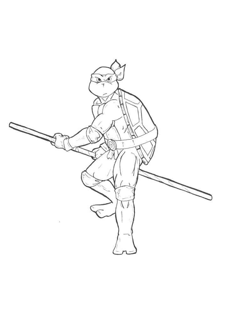 Desenho de Imagem de Donatello Tartarugas Ninja para Colorir