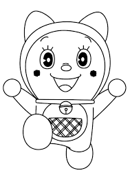 Colorir Imagem dos Personagens de Doraemon Grátis