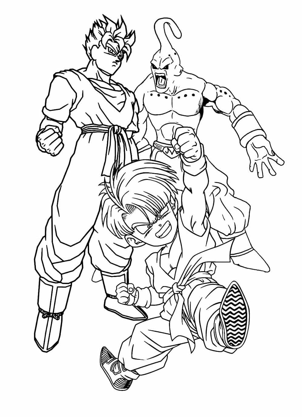 Desenhos de Personagens Dragon Ball Z para Colorir