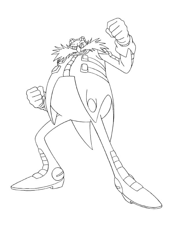 Desenho Doutor Eggman de Sonic para Colorir