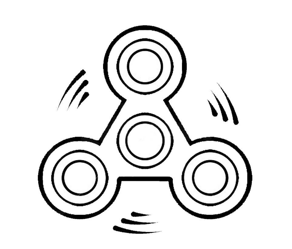 Desenho de Fidget Spinner para Colorir Pdf
