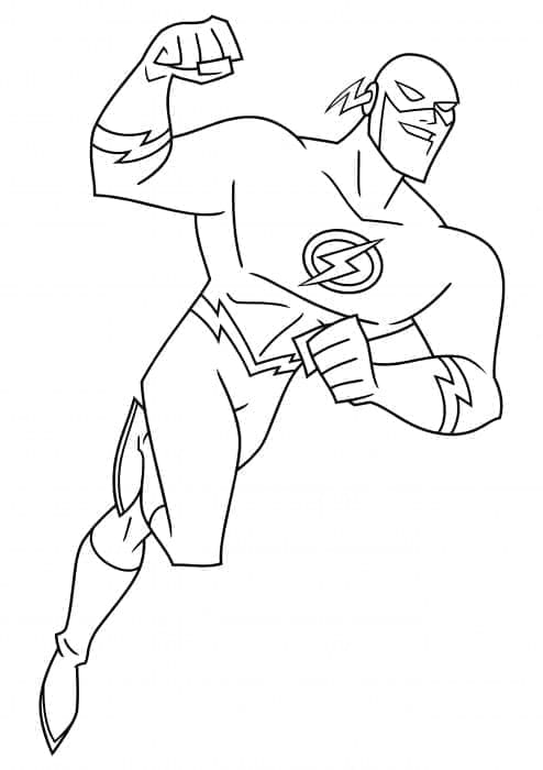 Desenho de Barry Allen Flash para Colorir