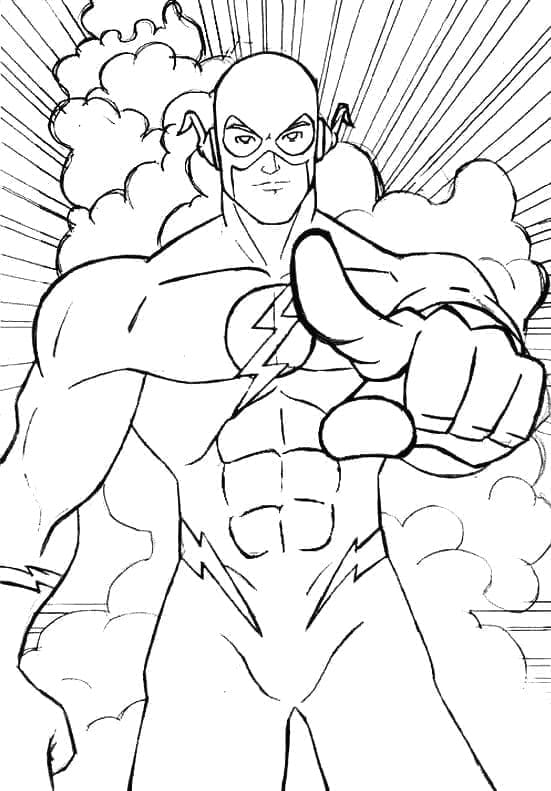 Desenho de Flash Dc para Colorir
