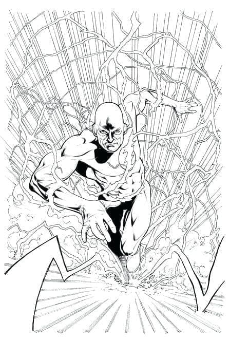 Desenho de Flash Super Herói para Colorir