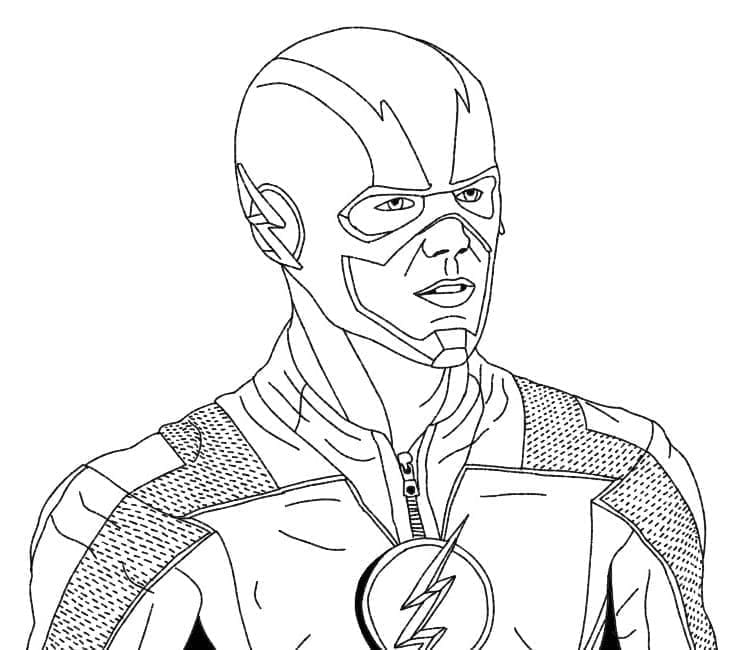 Desenho de Super Herói Dc Flash para Colorir