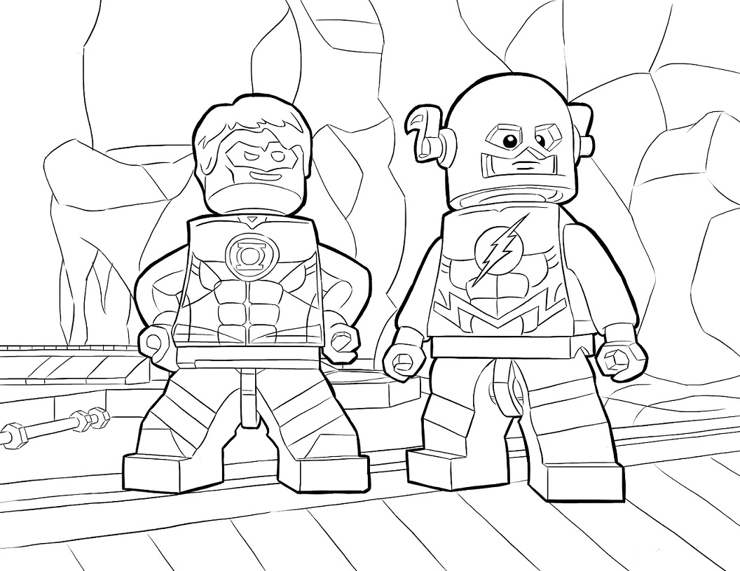 Desenho de Flash Lego para Colorir