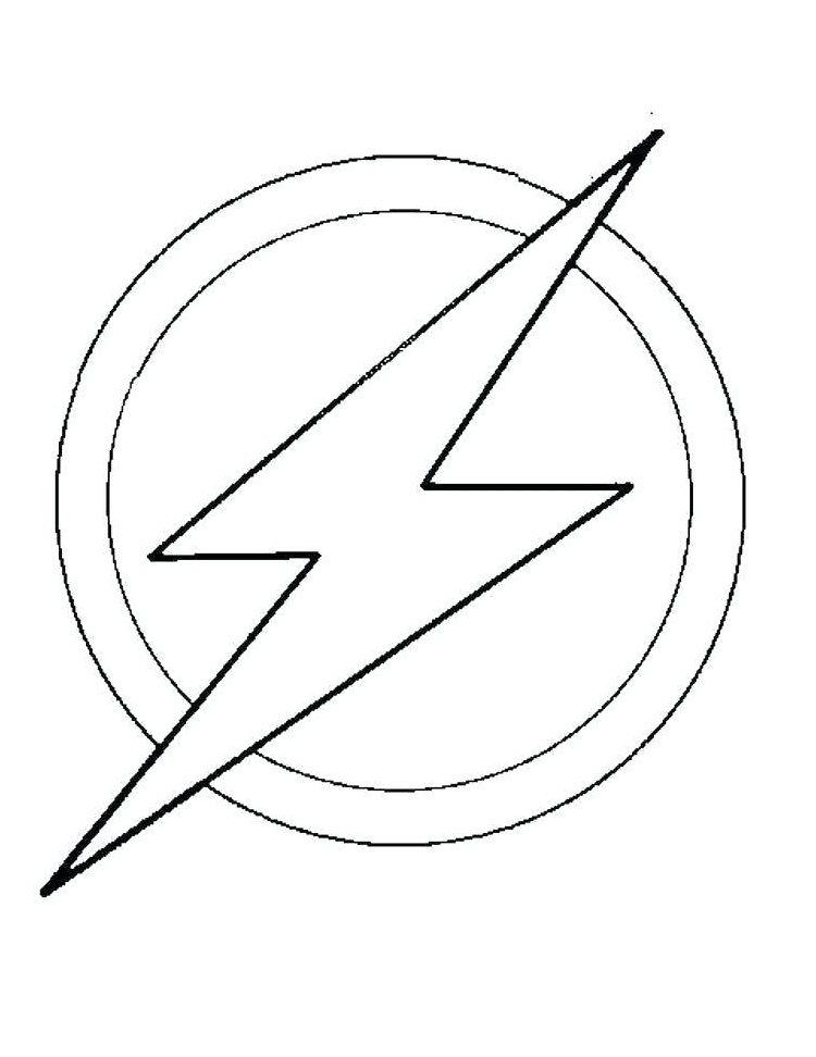 Desenho Logo do Flash para Colorir em Pdf