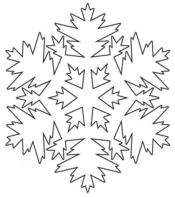 Desenho de Floco de Neve de Natal para Colorir