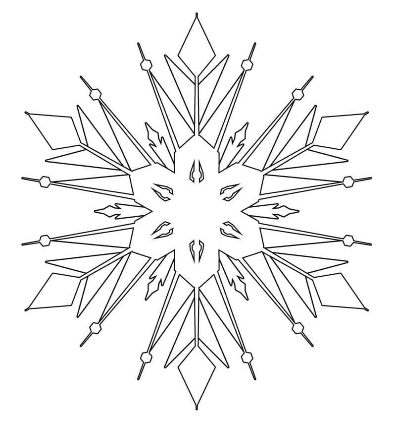Desenho de Floco de Neve Imprimivel Download