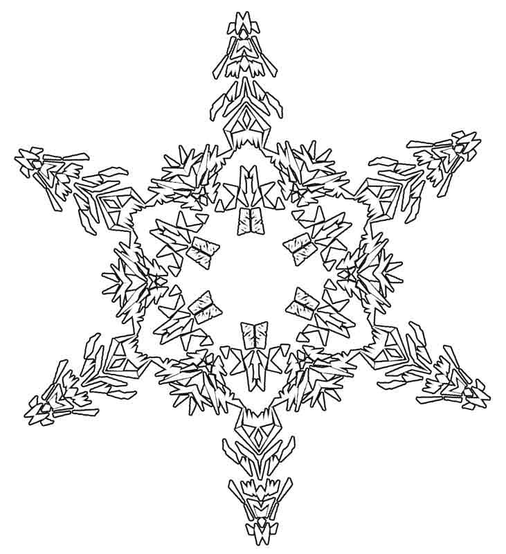 Desenho de Floco de Neve Incrível para Colorir