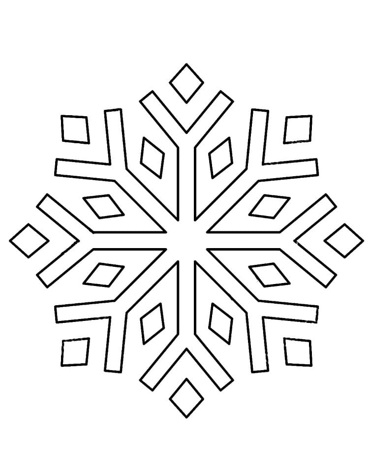Desenho de Floco de Neve Infantil para Imprimir