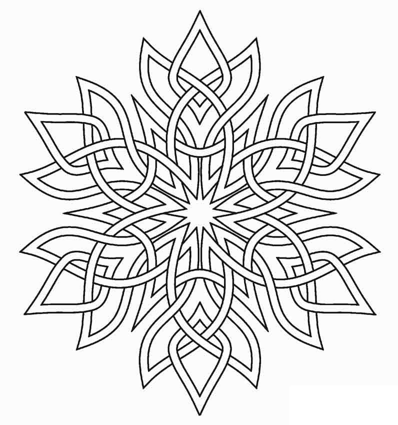Desenho de Floco de Neve Maravilhoso para Colorir