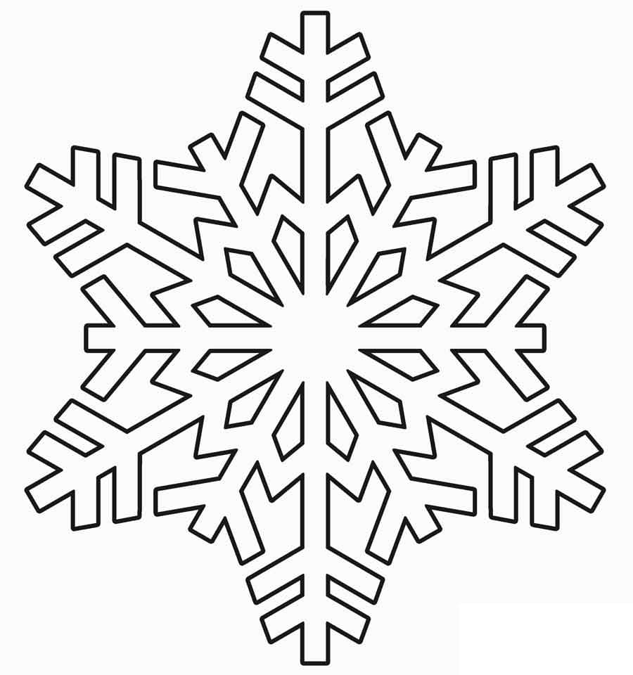 Desenho de Floco de Neve para Colorir Pdf