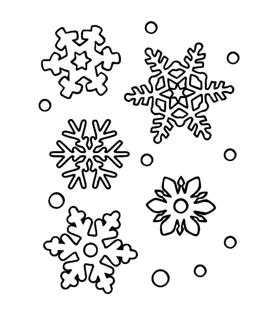 Desenho de Flocos de Neve para Colorir