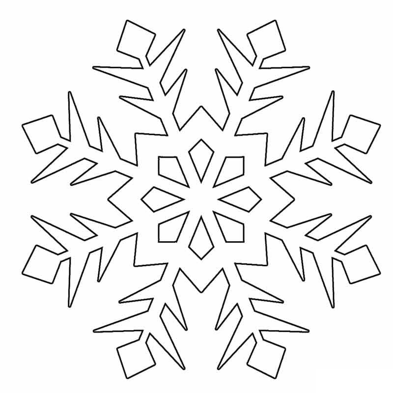 Desenho de um Floco de Neve para Colorir
