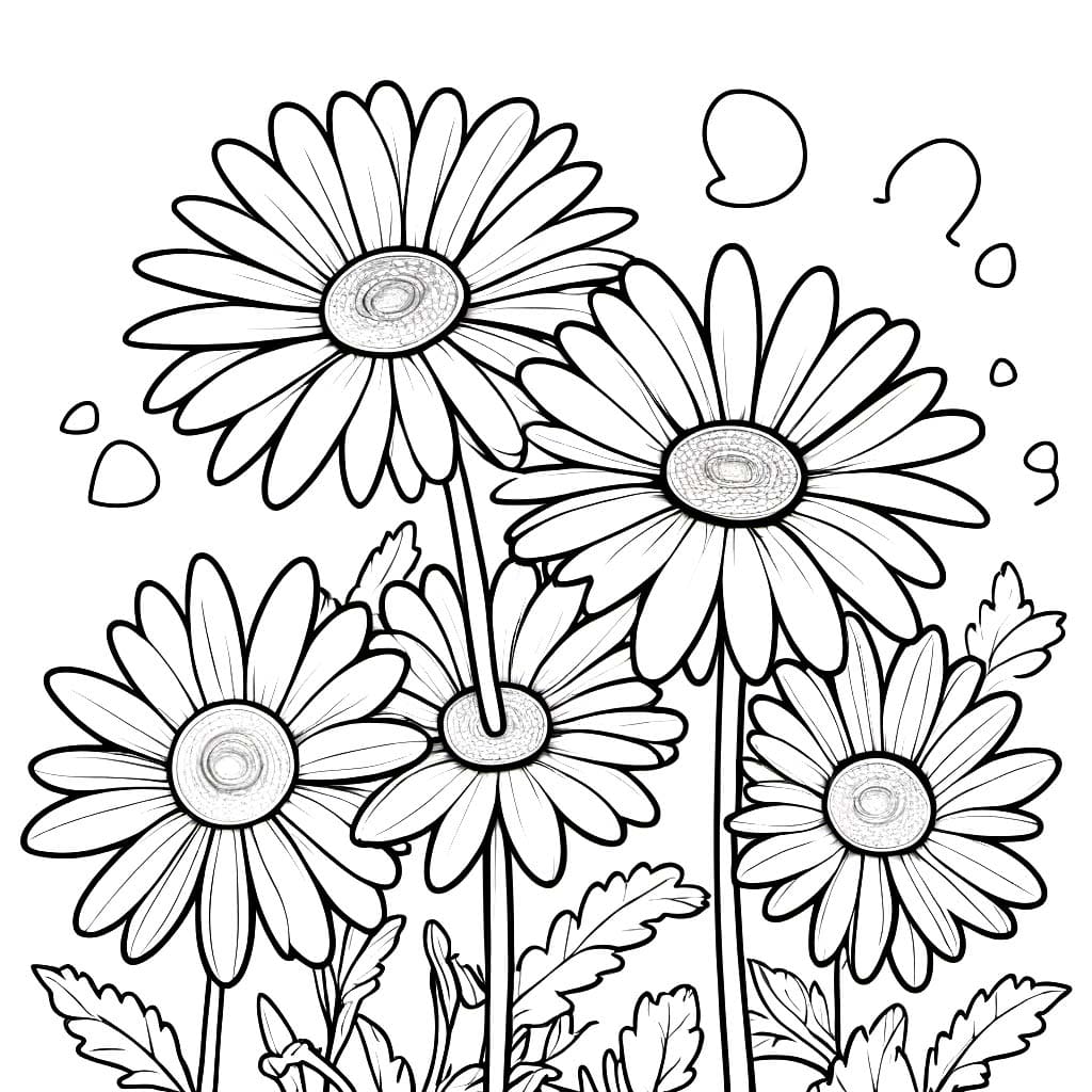 Desenho de Beleza de Margarida para Colorir