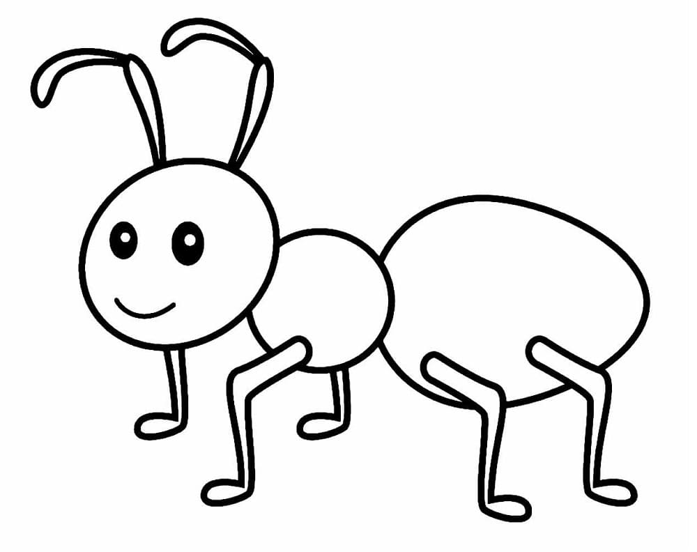 Desenho de Formigá Simples para Colorir