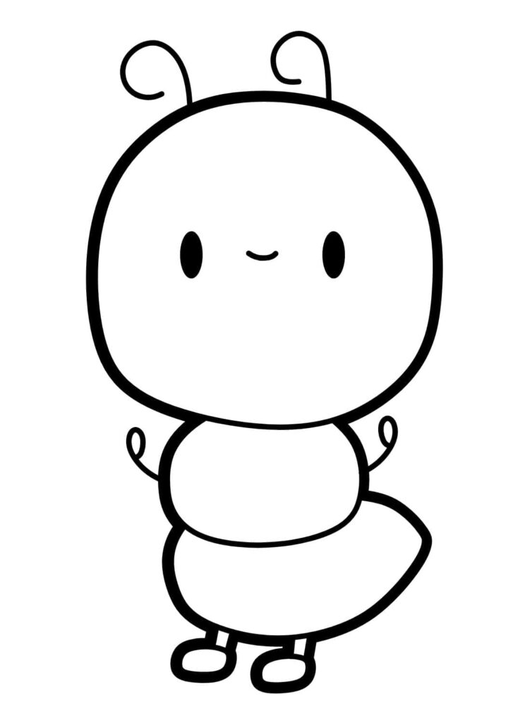 Desenho de Pequena Formigá para Colorir