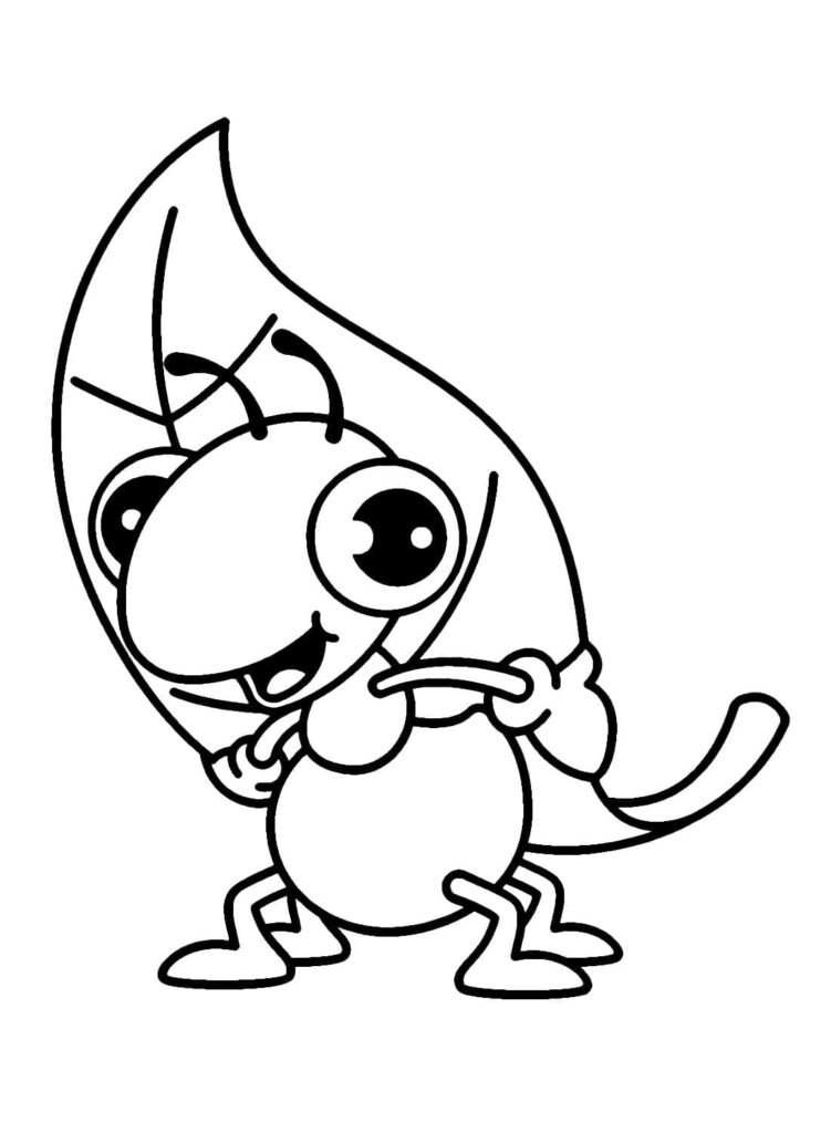 Desenho de uma Pequena Formigá para Colorir