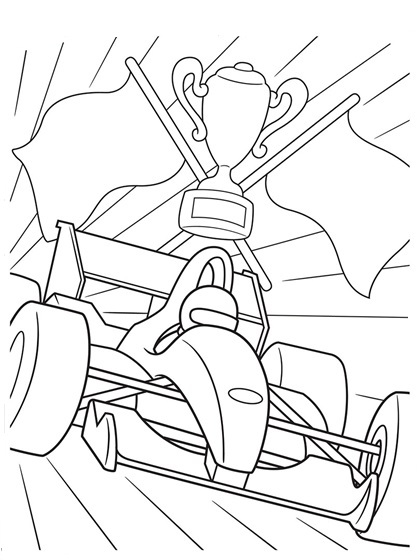 Desenho de Carro de Fórmula um para Colorir Pdf