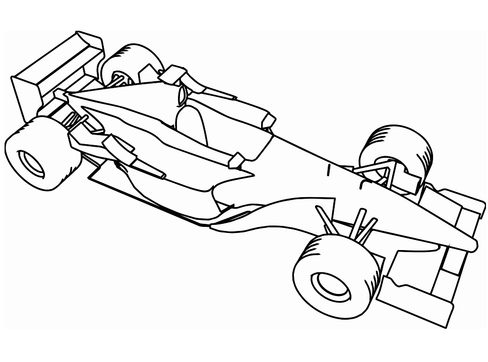 Desenho de Fórmula um Antigo para Colorir