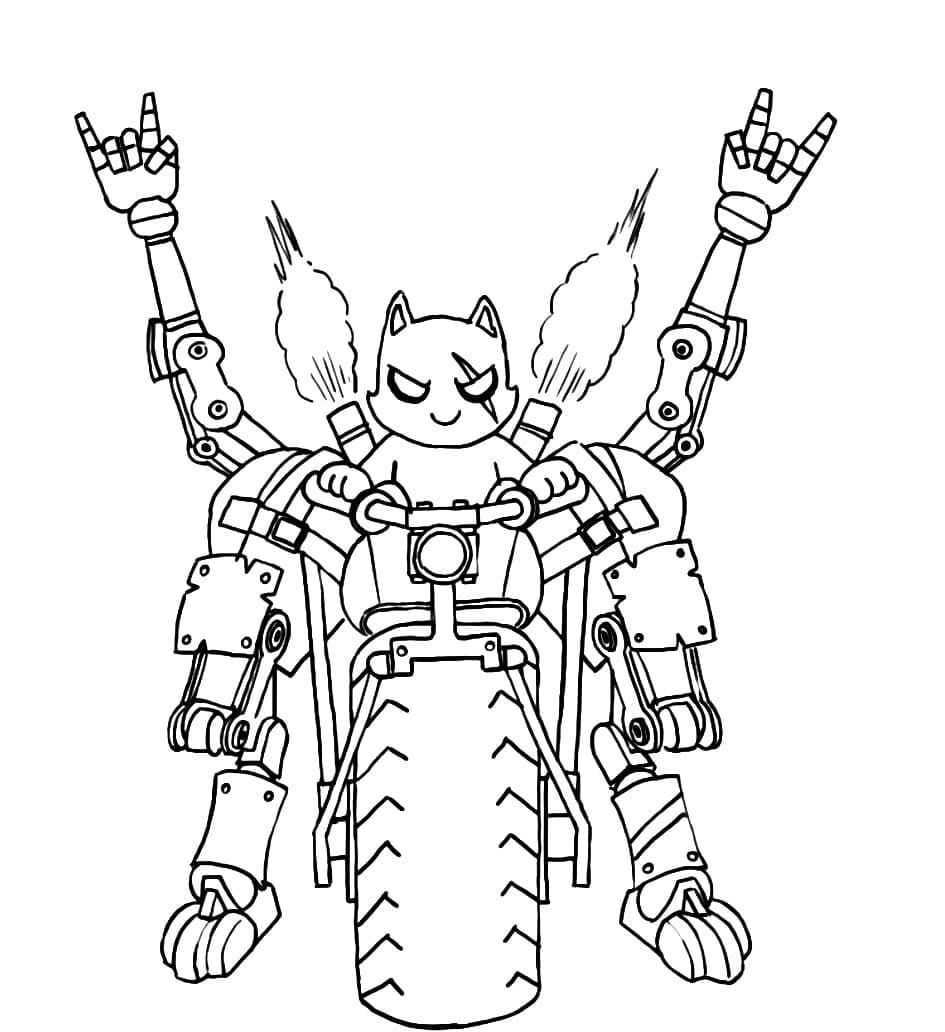 Desenho de Baby Meowscles de Fortnite para Colorir