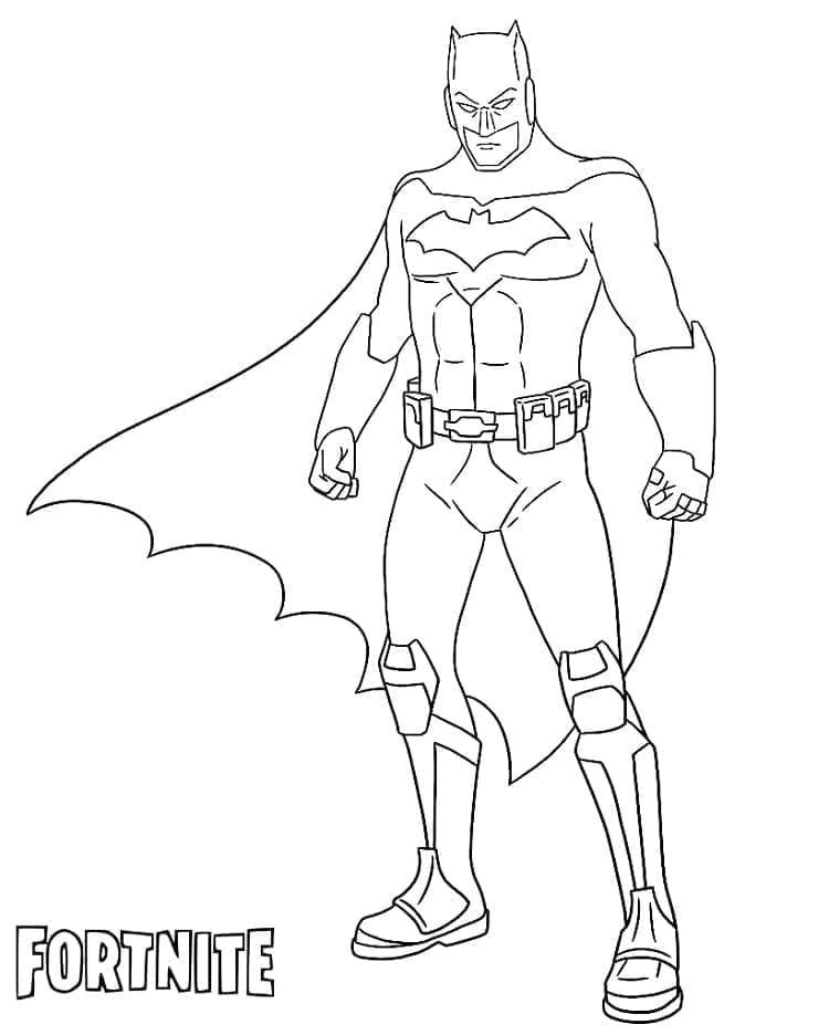 Desenho de Batman de Fortnite para Colorir