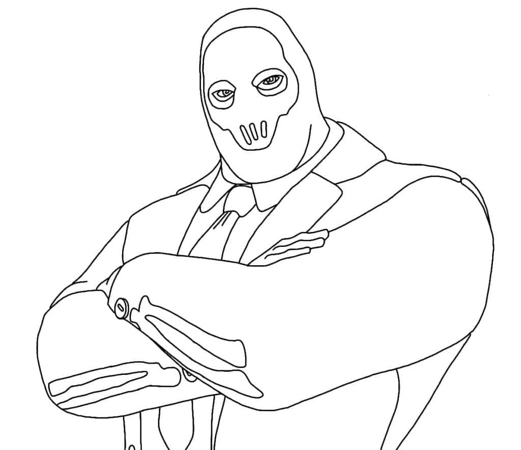Desenho de Brutus de Fortnite para Colorir