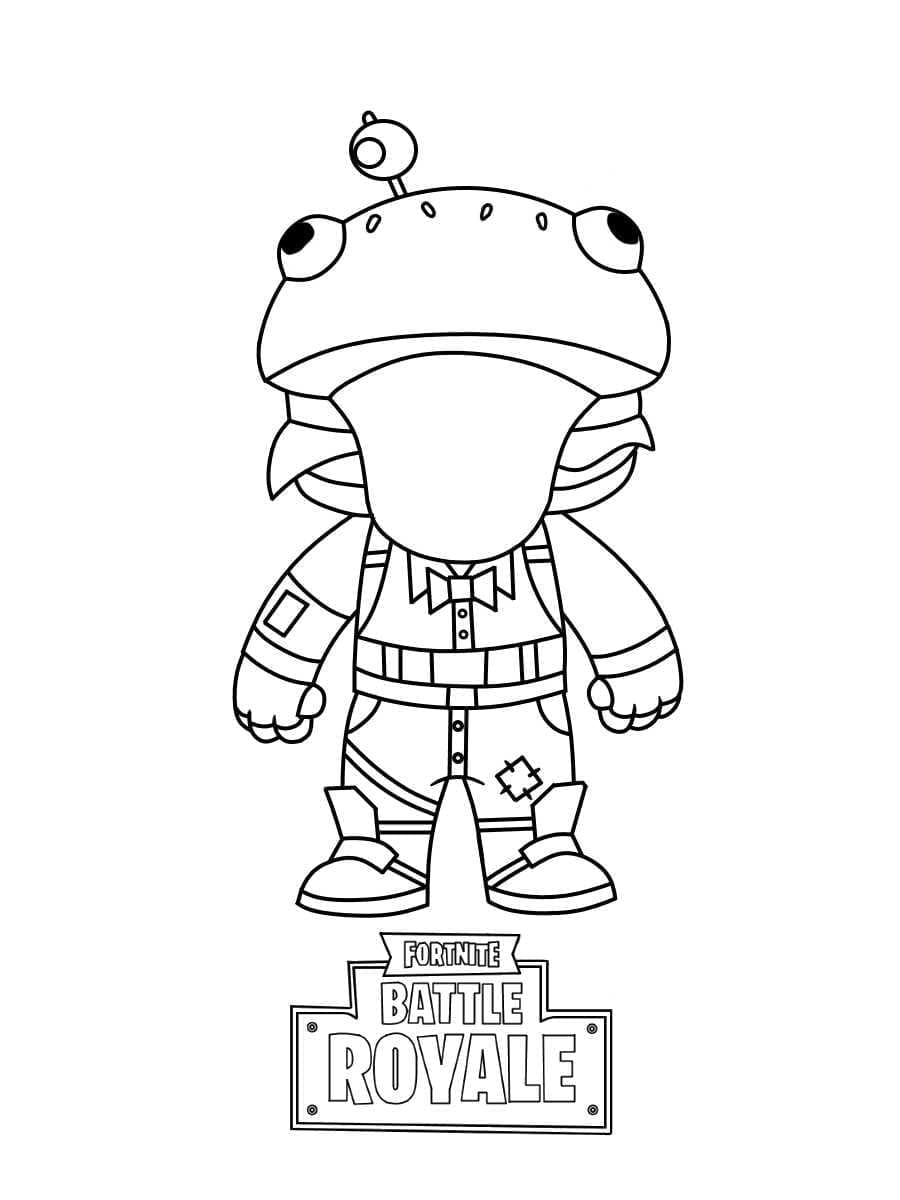 Desenho de Chibi Beef Boss de Fortnite para Colorir