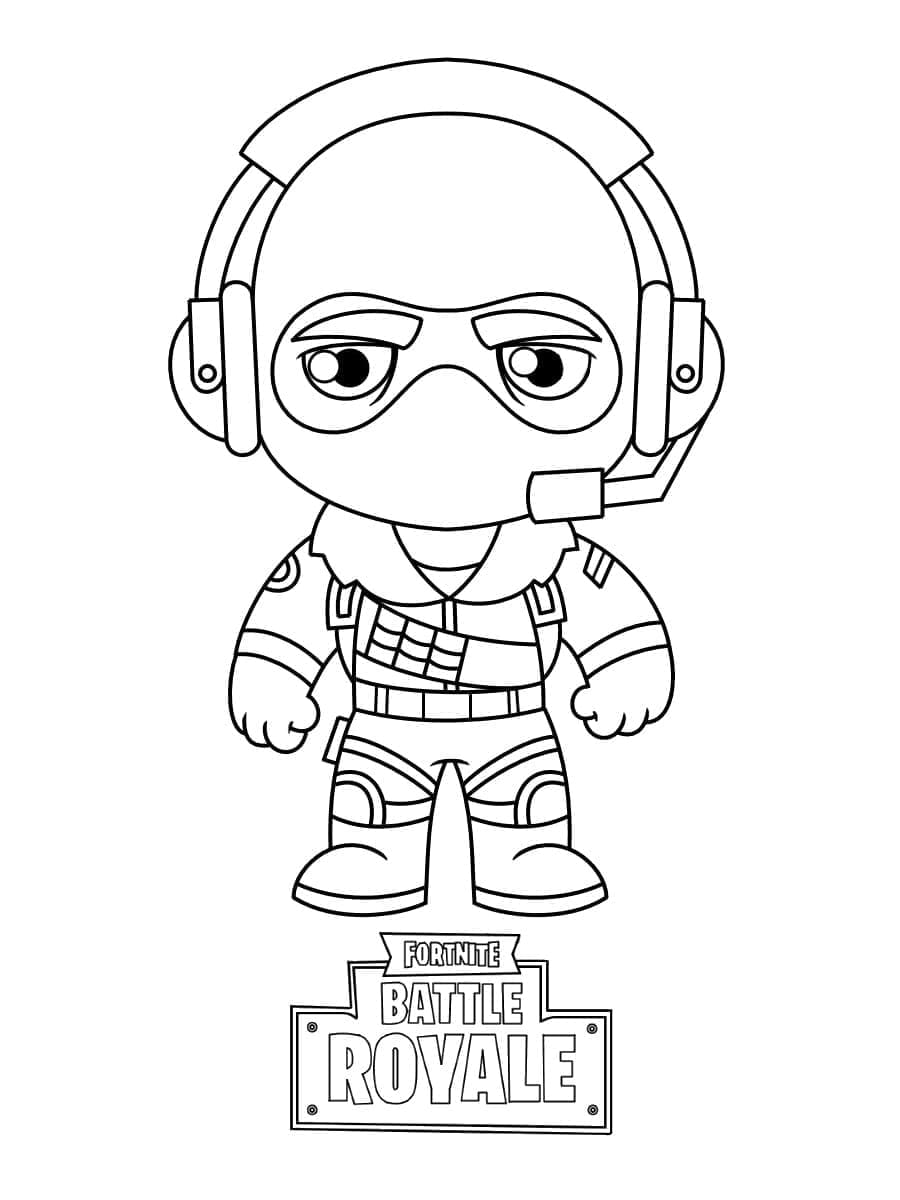 Desenho de Chibi Raptor de Fortnite para Colorir