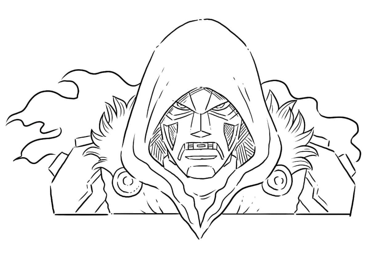 Desenho de Doutor Destino de Fortnite para Colorir