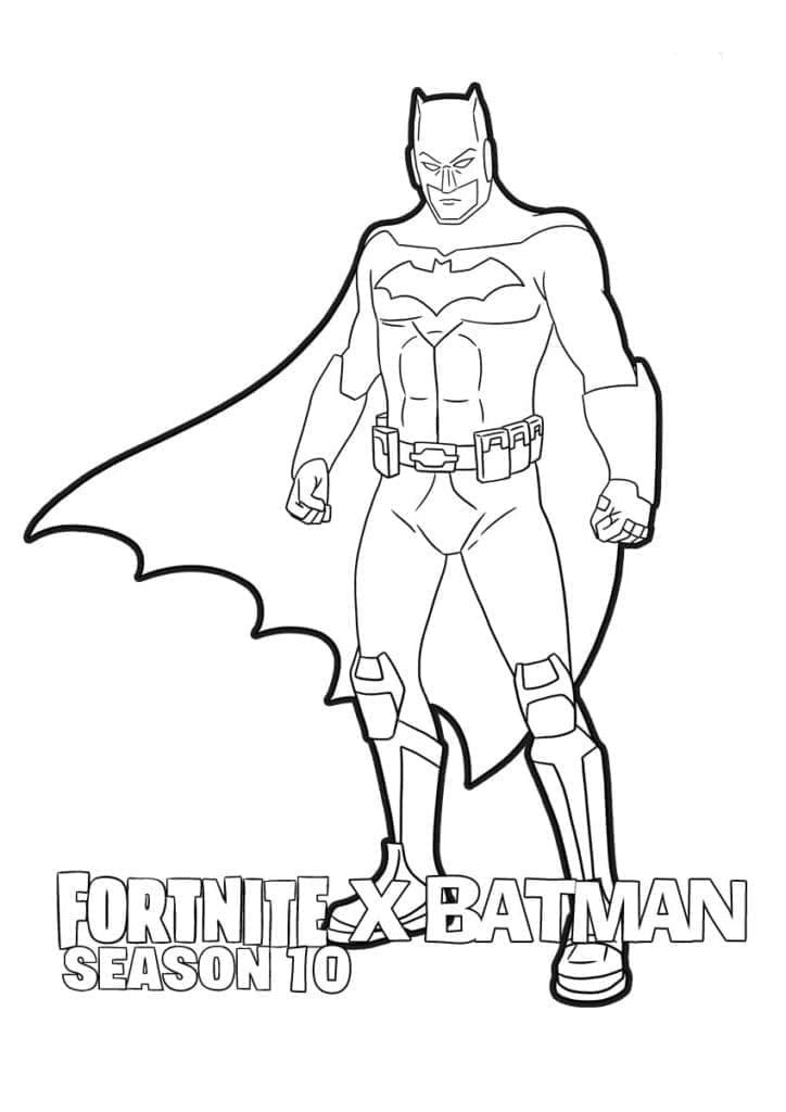 Desenho de Fortnite Batman para Colorir