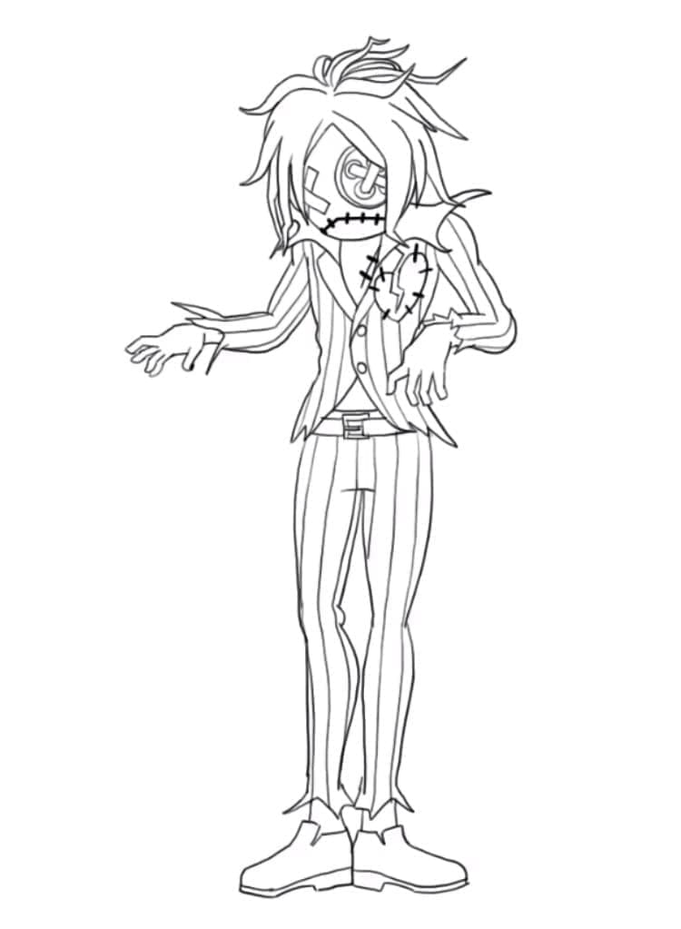 Desenho de Gnash de Fortnite para Colorir