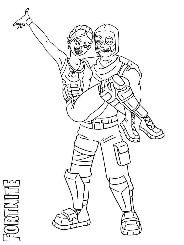Desenho de Jogo Fortnite para Colorir