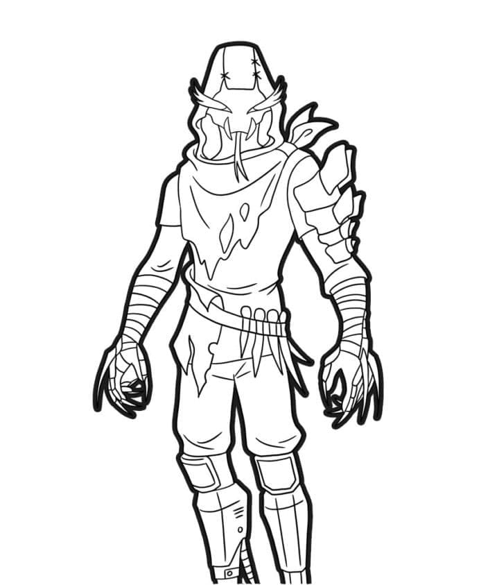 Desenho de Sklaxis de Fortnite para Colorir