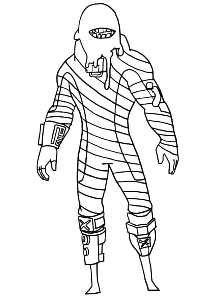 Desenho de Teef de Fortnite para Colorir