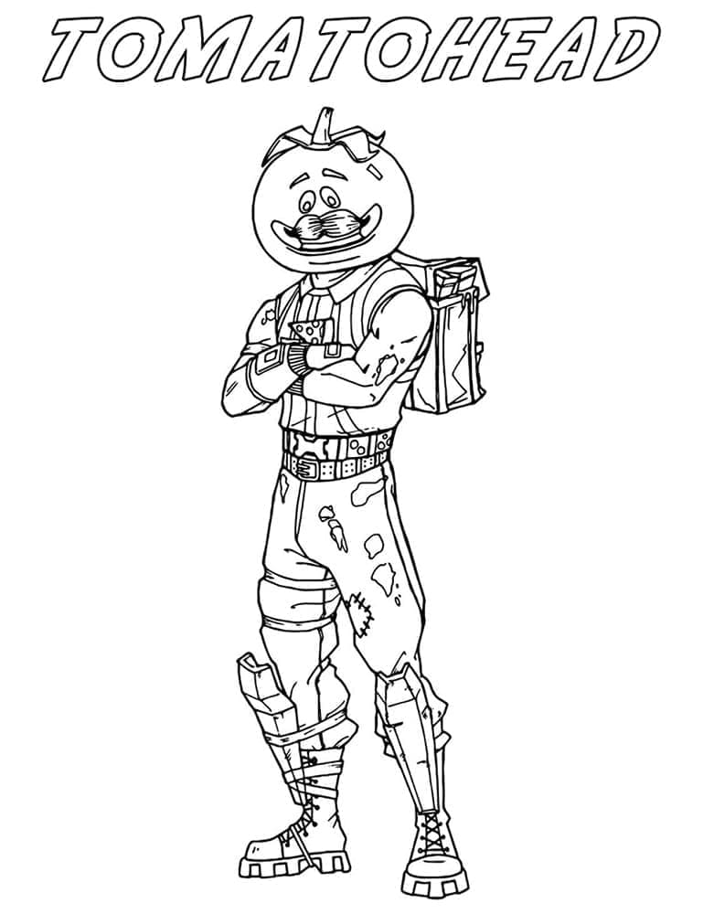 Desenho de Tomatohead de Fortnite para Colorir