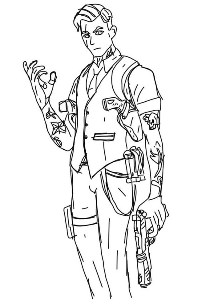 Baixar Desenho Midas do Jogo Fortnite para Colorir