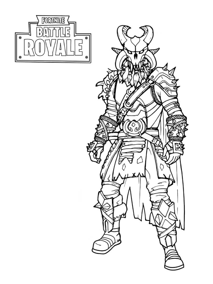 Desenho Dark Viking Fortnite para Colorir