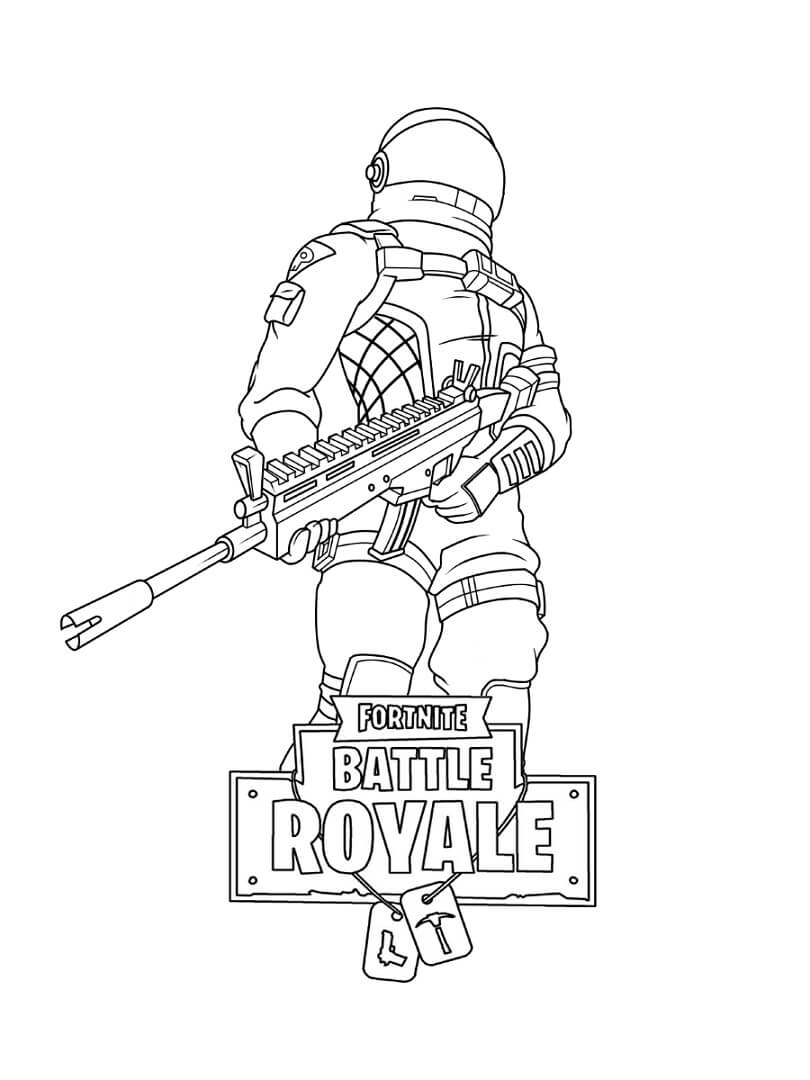 Desenho Dark Voyager Fortnite para Colorir