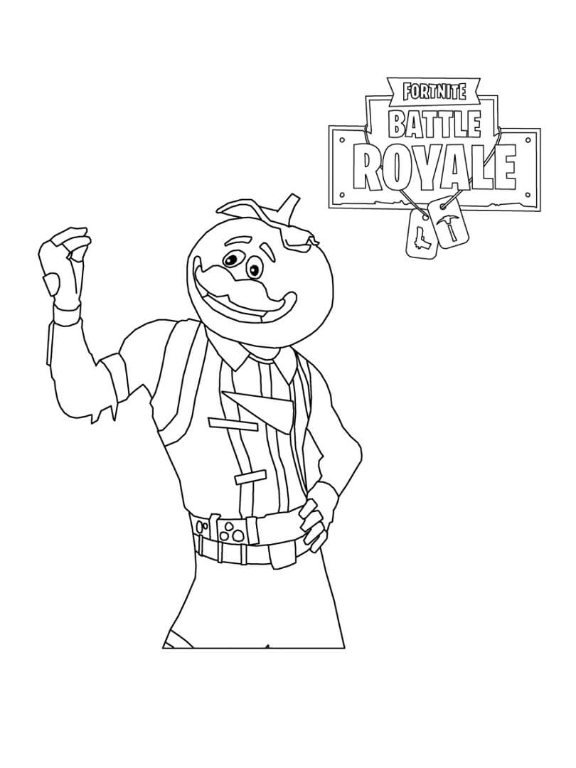 Desenho de Fortnite Tomato Head para Colorir