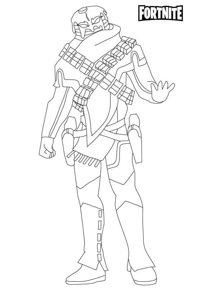 Desenho de Mancake do Game Fortnite para Colorir