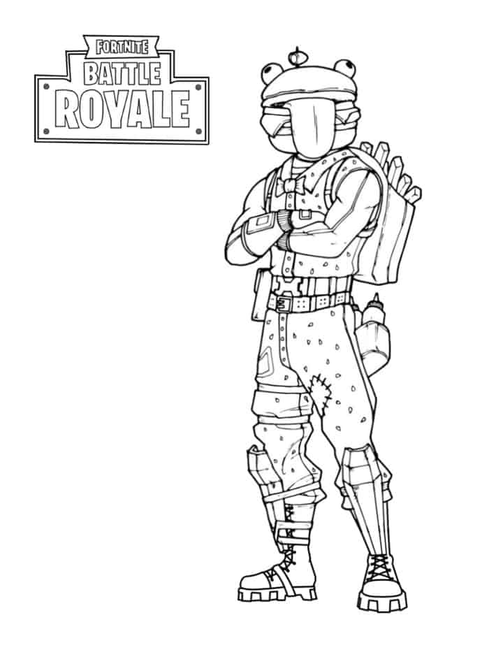 Desenho Durr Burger Fortnite para Colorir