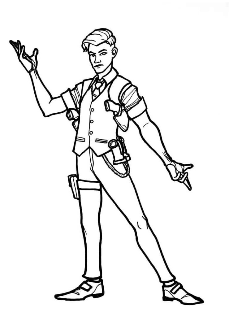 Desenho Gratuito de Midas Fortnite para Imprimir