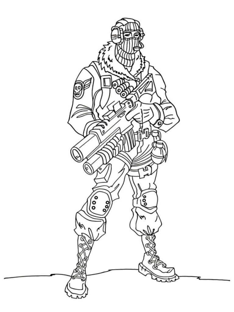 Desenho Raptor Fortnite para Colorir