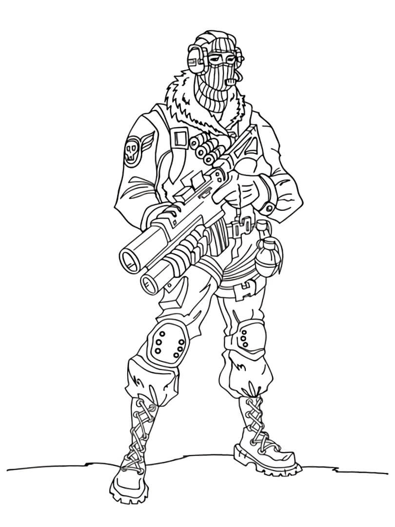 Desenho Raptor Fortnite para Colorir